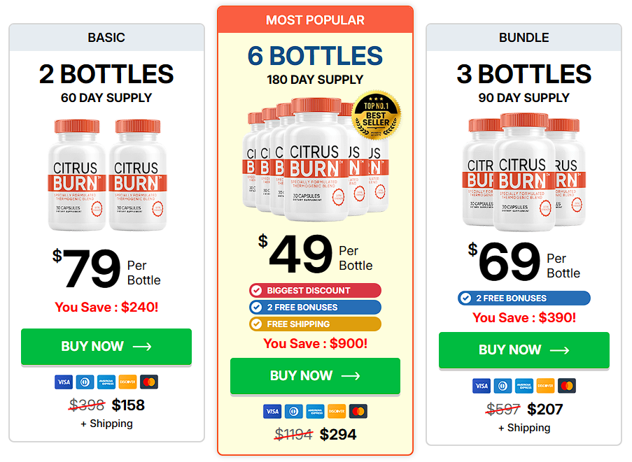 Offers Special Citrus Burn